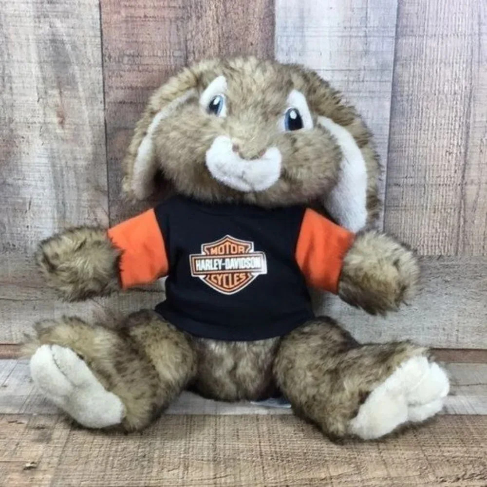 Build A Bear BABW Bunny Rabbit Hop Movie Plush‎ 13" Stuffed Animal Harley Shirt